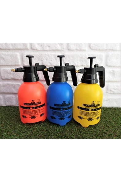 Doğalsan Tarım Ilaçlama Pompası 2 Lt Su Püskürtme Kabı Basınçlı Pompa Su Püskürtücü Fısfıs Pompa Sarı Renk - 3