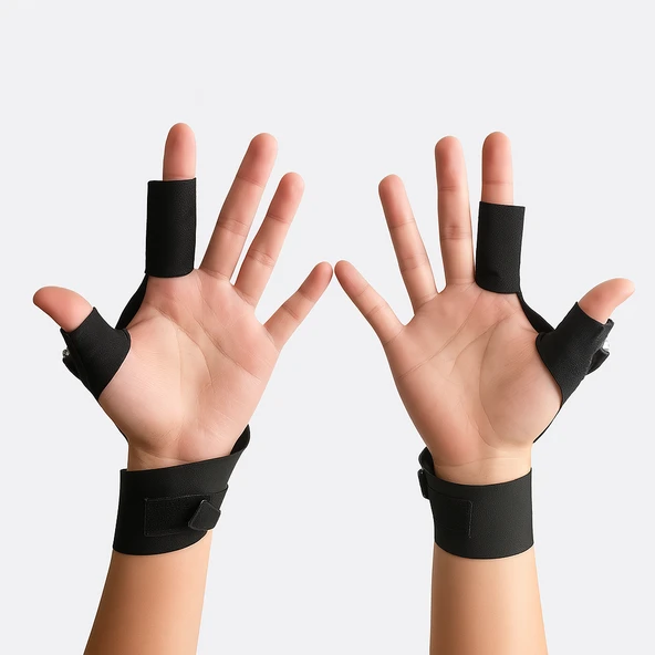 QASUL Işıklı Balıkçı Eldiveni Sağ Ve Sol El İkisi Bir Arada Karanlık Mekanlar Balıkçılık Kamp Motorsiklet - 2