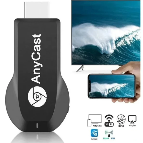 Ozmik M9 Plus Kablosuz WiFi Ekran 4K 1080P HDMI uyumlu TV Dongle Alıcısı Airplay AnyCast ANDROİD/İOS - 2
