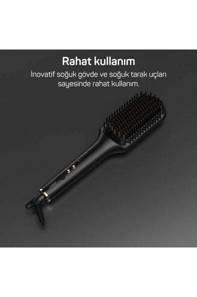 Arzum AR5068 Superstar Touch Saç Düzleştirici Fırça - Siyah - 5