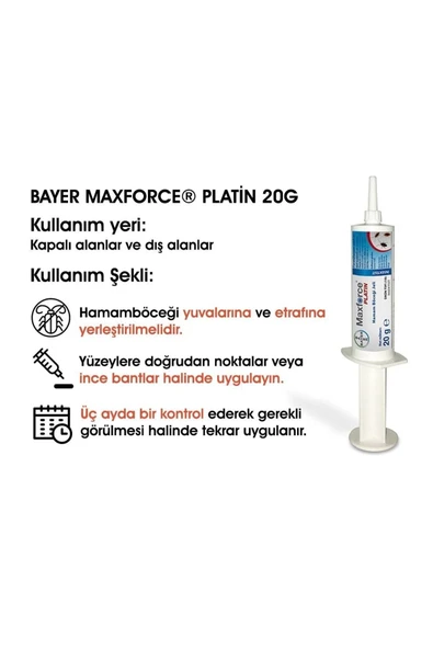 BayerXBayer 4 Adet Bayer Max Force Jel 20 Gr Hamamböceği Haşere Ilacı Yemi Öldürücü - 2