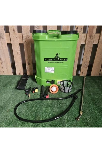 PLANT MATE 16 LİTRE ŞARJLI SIRT POMPASI KİMYASALA DAYANIKLI PRATİK AKÜLÜ PULVERİZATÖR SIRT POMPASI