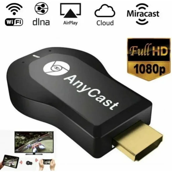 Ozmik M9 Plus Kablosuz WiFi Ekran 4K 1080P HDMI uyumlu TV Dongle Alıcısı Airplay AnyCast ANDROİD/İOS - 4