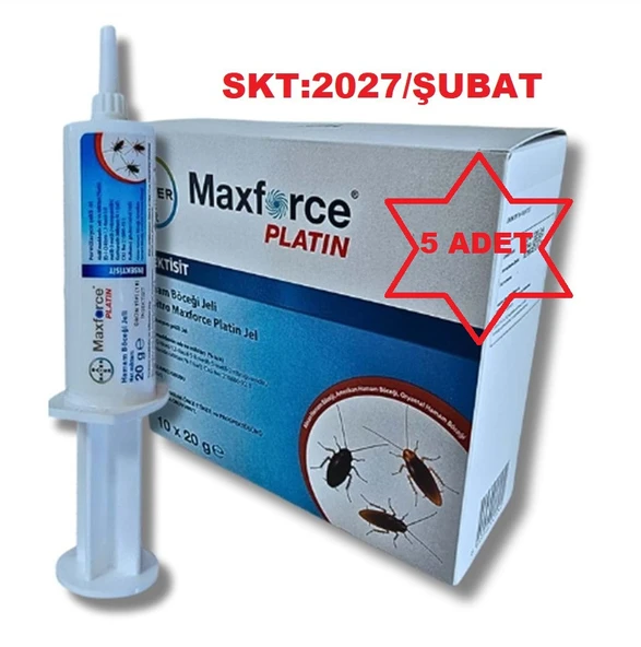 Bayer Maxforce Platin Hamamböceği Jel İlacı 20 Gr Skt.2027/2 (5 ADET) ürün görseli 1