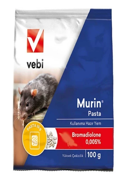 Vebi 5 Adet Murin Fare Pastası, Sıçan Yemi 100 Gr X 5 Adet