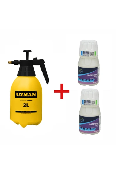 Uzman 2 Adet K-othrine Sc50 50ml Hamam , Kalorifer Böceği Ilacı Ve 2,5 Lt Basınçlı Ilaçlama Pompası ürün görseli 1