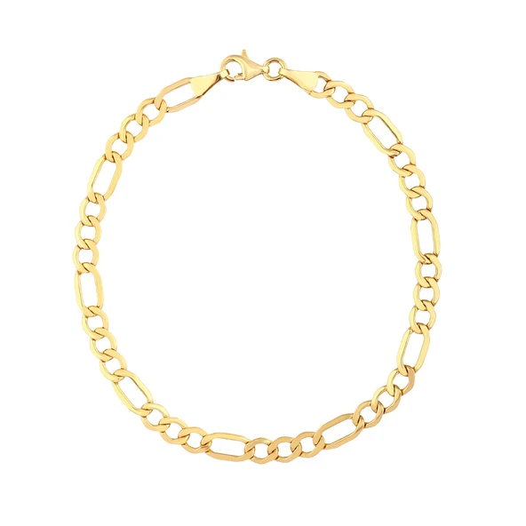 AgaKulche Figaro Düz Altın Bileklik