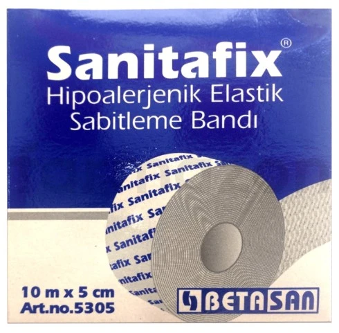 Sanitafix Hipoalerjik Elastik Sabitleme Bandı 10m x 5cm ürün görseli 1