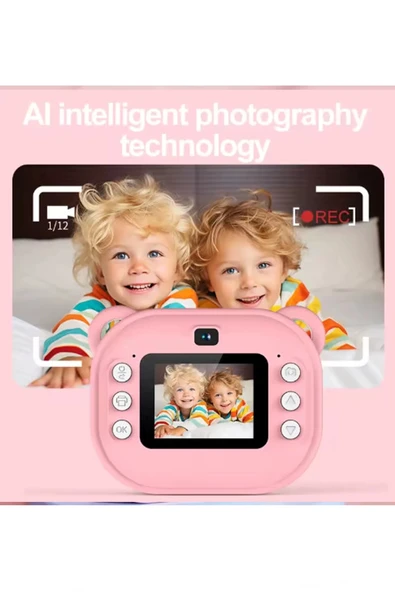 Dijital Video Kayıt Fotoğraf Çocuk Kamerası Anlık Termal Resim Kağıt Baskılı Vtn-09 - 4