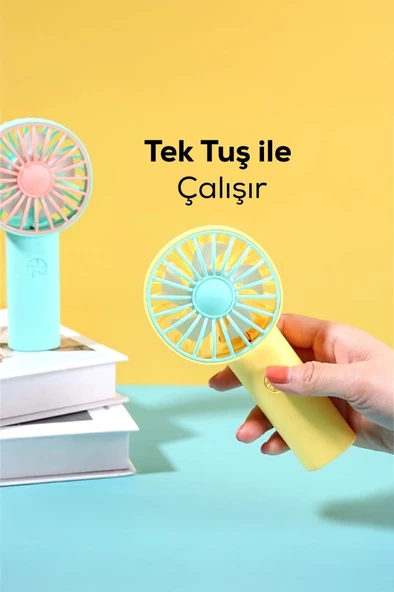 Mini Fan Usb Vantilatör El Fanı Taşınabilir Vantilatör Şarjlı 1202 - 6