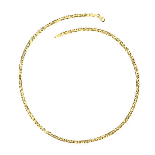 AgaKulche İtalyan Ezme Balık Sırtı 2,5 mm Altın Zincir - Resim 2
