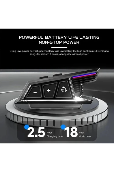 Bt40 Kask Kulaklık Bluetooth Motosiklet Kulaklık Intercom 5.3 - 6