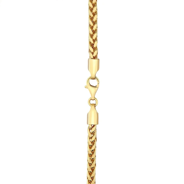 AgaKulche Kare Palmiye 3,3 mm Altın Zincir - Resim 4