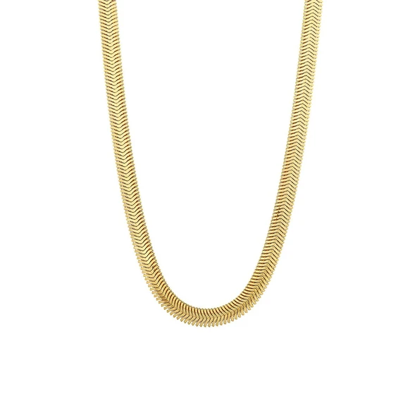 AgaKulche İtalyan Ezme Balık Sırtı 2 mm Altın Zincir ürün görseli 1