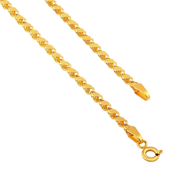 AgaKulche Aynalı 4,2 mm Altın Zincir - Resim 3