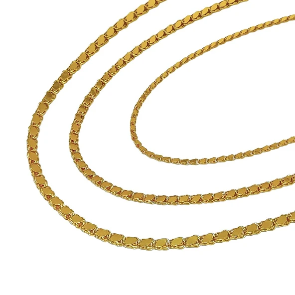 AgaKulche Aynalı 4,2 mm Altın Zincir - 4