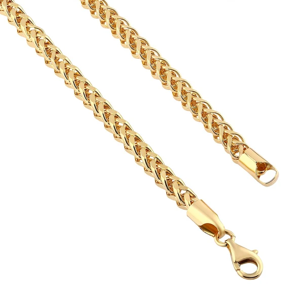 AgaKulche Kare Palmiye 3,3 mm Altın Zincir - Resim 3