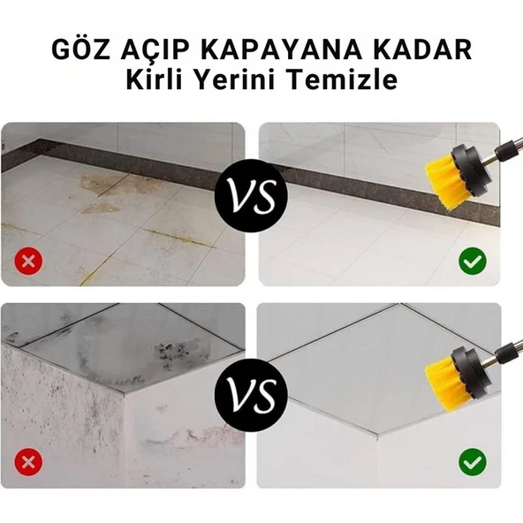 Polham Premium 22 Parça Profesyonel Ev, Ofis, Araç Detaylı Temizlik Seti, Matkap Uçlu Ultra Sağlam Set - 5