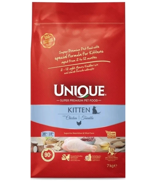 Unique Tavuklu  Yavru Kedi Maması 7 Kg - 1
