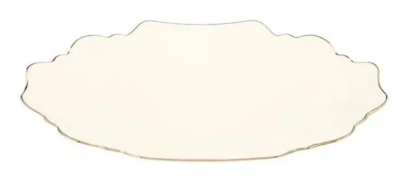 Porland Tide Altın Yaldız Kayık Tabak 31cm - 2