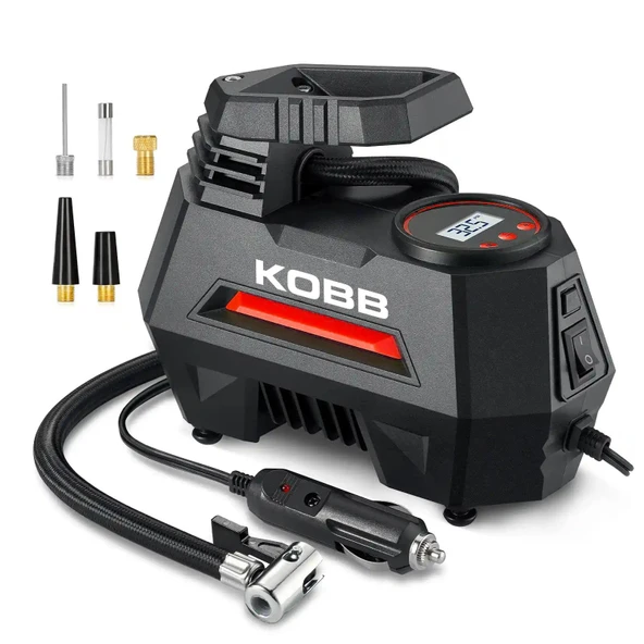 KOBB KB180 12Volt 150 PSI Ayarlanabilir Dijital Basınç Göstergeli Lastik Şişirme Pompası ürün görseli