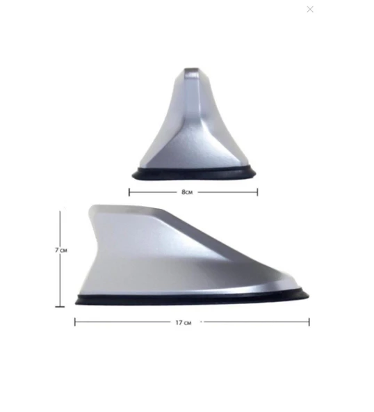 Kia Soul Uyumlu Gümüş Gri (Silikonlu) Shark Balina Anten - Resim 3