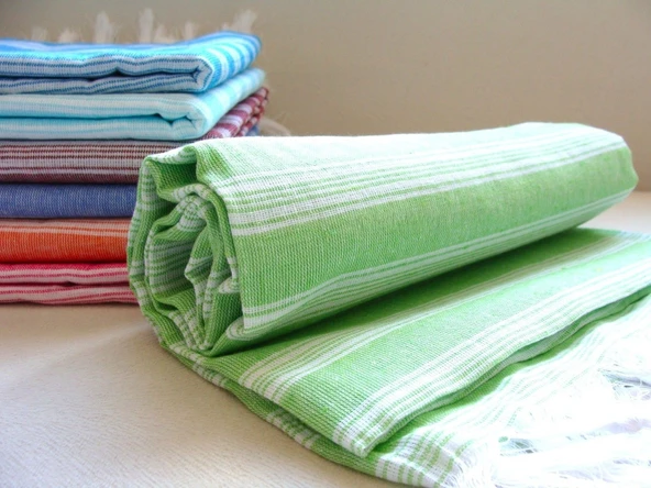 GRVTANIUM %80 Pamuk 175x96cm Peştemal Püsküllü Banyo,Plaj,Hamam Havlusu M1 - 7