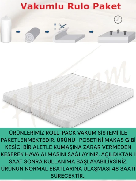 HÜZZAM 80x200 Ikea Divan Hemnes Uyumlu. Katlanır Ortopedik Sünger Yatak. 160x200x12 Cm - 5
