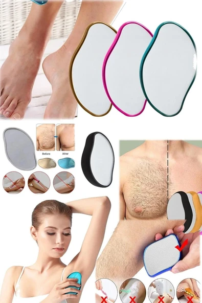 Tüm Vücut Için Ağrısız Epilatör Aleti Ağrısız Kristal Epilasyon Fiziksel Tüy Kıl Silme Güvenli Kolay - Resim 3