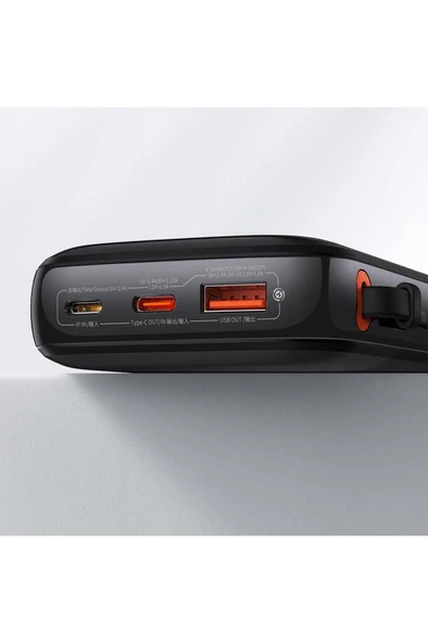 Baseus Qpow Pro 20 W Siyah 10000 mAh Hızlı Şarj Powerbank Teşhir - 5