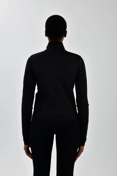 Kadın Sol Göğsü Logo Detaylı Fermuarlı Sweatshirt - 3