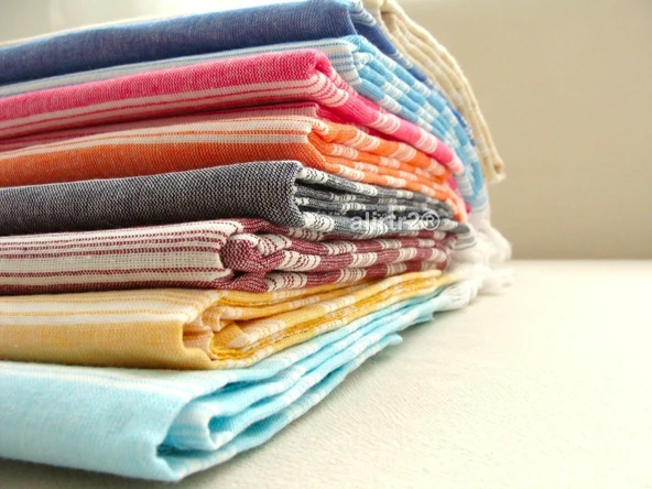 GRVTANIUM %80 Pamuk 175x96cm Peştemal Püsküllü Banyo,Plaj,Hamam Havlusu M1 - 5