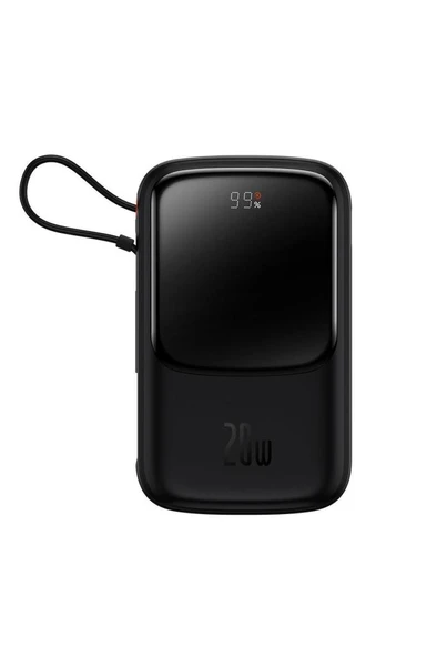 Baseus Qpow Pro 20 W Siyah 10000 mAh Hızlı Şarj Powerbank Teşhir
