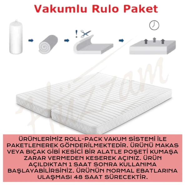 HÜZZAM 160X200X12 Ikea Divan Uyumlu Hemnes FERMUARLI Full Ortopedik Katlanır Yatak - 10