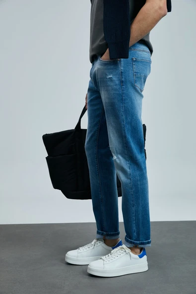 Lufian 111200196 Franz Smart Jean Erkek Pantolon Slim Fit Erkek Kot Pantolon - Resim 3