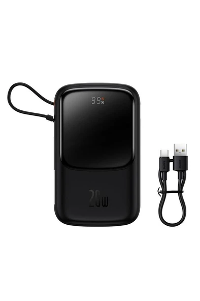 Baseus Qpow Pro 20 W Siyah 10000 mAh Hızlı Şarj Powerbank Teşhir - 4