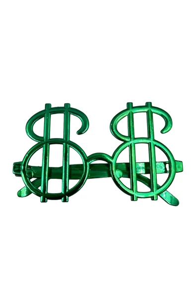 Parti Gözlük Plastik Camsız Dolar Temalı Yeşil 14x6 cm ürün görseli
