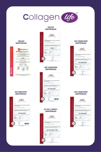 Colagen Life , 5 Tip Kolajen Tip 1 , 2 , 3 , 5 , 10 ( Selenyum , C Vitamini , Çinko ) 90 Tablet - 6