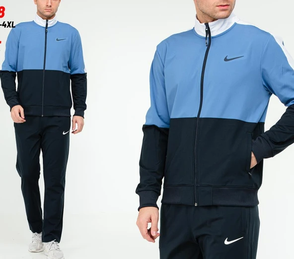 Nike EA-4058 Battal Beden Erkek Polyester Eşofman Takımı