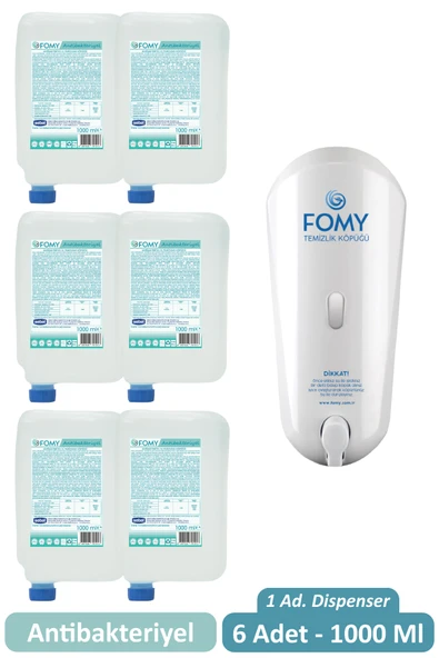 Fomy 1000 ml Antibakteriyel Köpük Sabun Kartuş 6 Adet + Dispenser - 1