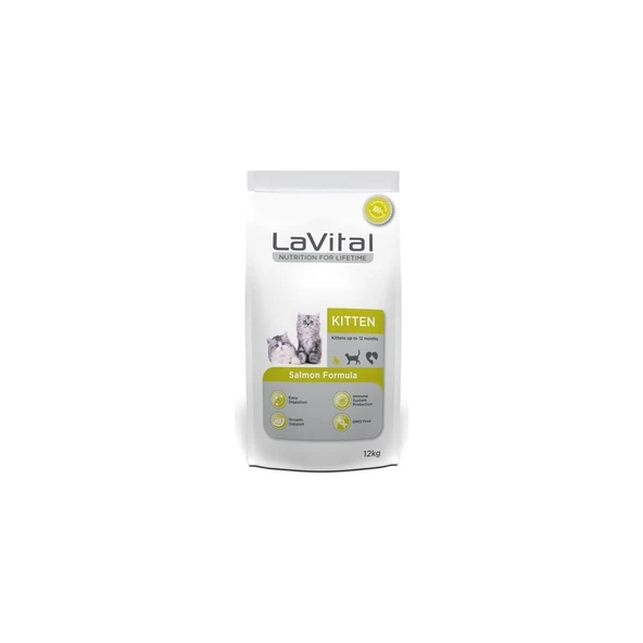 Lavital Kitten Somonlu Yavru Kedi Maması 12 kg