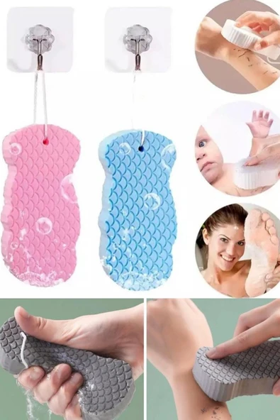 Cilt Temizleyici Vucüt Kesesi Ultra Yumuşak 3 Adet Duş Süngeri Karikatür Çocuk Bebek Banyo Süngeri - Resim 8