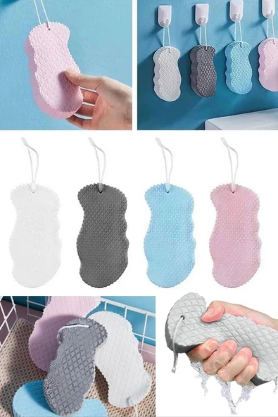 Cilt Temizleyici Vucüt Kesesi 6 Adet Ultra Yumuşak Duş Süngeri Karikatür Çocuk Bebek Banyo Süngeri - Resim 2