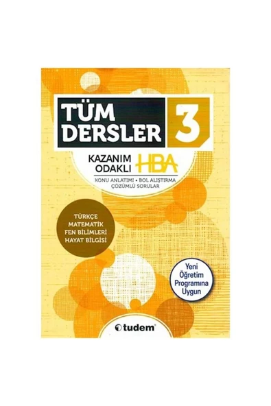 Tudem 3.Sınıf Tüm Dersler Hba Konu Anlatım Soru Bankası