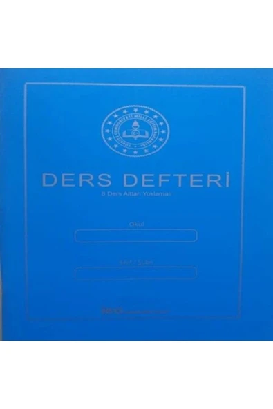8 Ders Alttan Yoklamalı Pp Kapak Ders Defteri Siyah İea