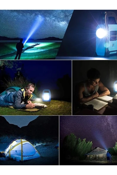 Güneş Enerjili Solar El Feneri 3 Watt Şarj Edilebilir Güneş Enerjili Solar El Feneri 3 Modlu Kamp La - 2