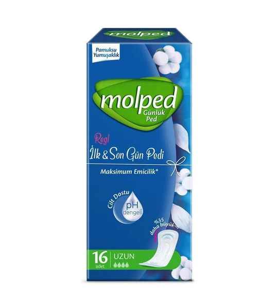 Molped İlk & Son Gün Uzun 16'lı Günlük Ped