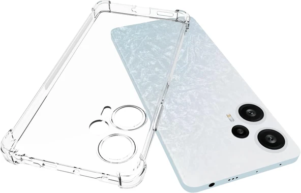Xiaomi Poco F5 Uyumlu Darbe Önleyici Sararmaya Dayanıklı Airbag Korumalı Ultra Slim TPU Şeffaf Silikon Kılıf - 3