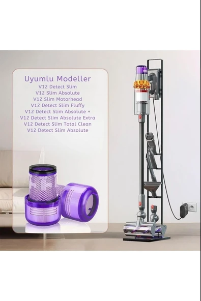 Dyson V12 Uyumlu Detect Slim 2 ADET Dik Süpürge Hepa Filtresi - 4