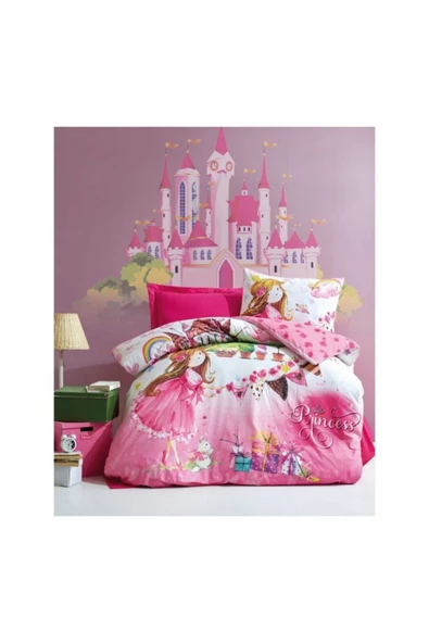 Princess - Pembe Junior Tek Kişilik Nevresim Takımı